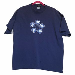 Big Bang Theory blue tshirt size XXL Lizard Spock